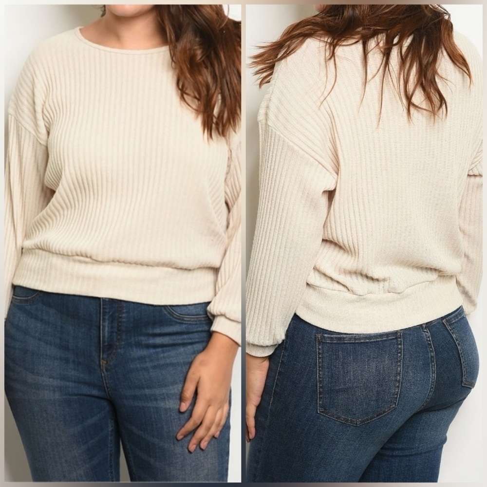 💥Large Left💥Beige Sweatshirt